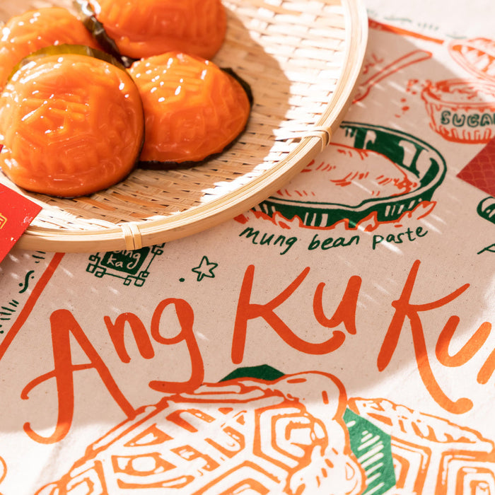 Bingka Tea Towel | Ang Ku Kuih (Green)