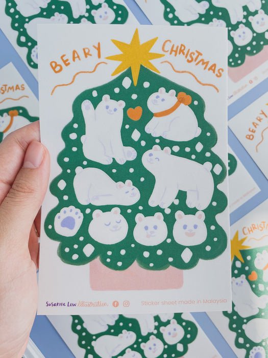 Susanne Low Sticker Sheet // Beary Christmas
