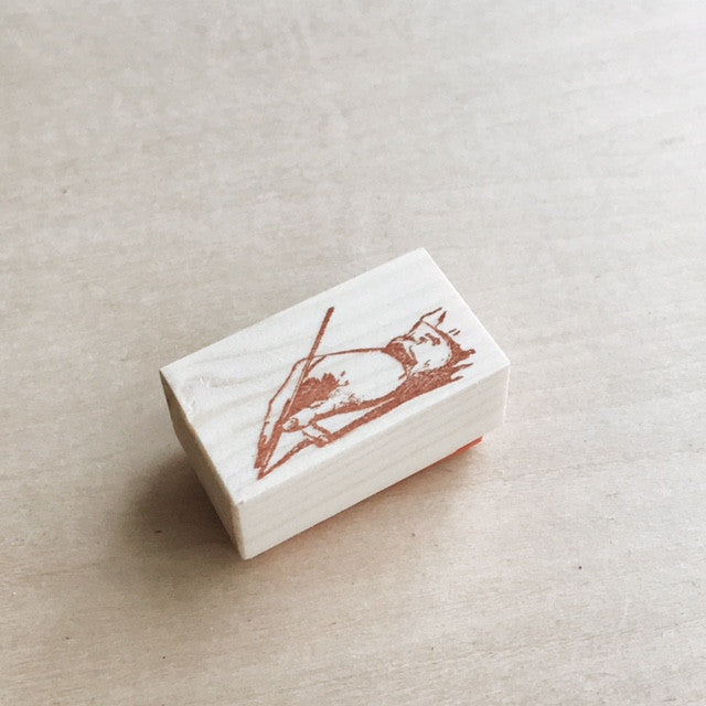 Hand with Pen Rubber Stamp II