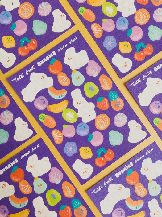 Susanne Low Sticker Sheet // Tutti Fruiti Bunnies