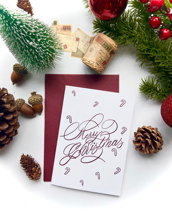 Byhandarts Foil Greeting Card // Merry Christmas