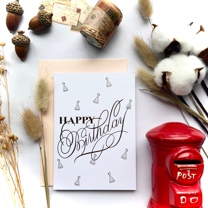 Byhandarts Foil Greeting Card // Happy Birthday