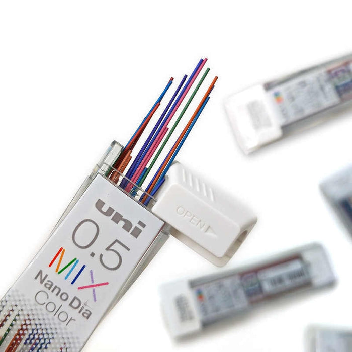 Uni Nano Dia Color Erasable Lead Refill 0.5 mm (8 Colors)