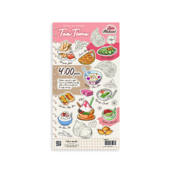 Loka Made Sticker Sheet: Jom Makan Tea Time!