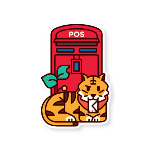 Malaysia Postbox Postcard: Tail Mail