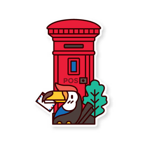 Malaysia Postbox Postcard: Hornbill with Care
