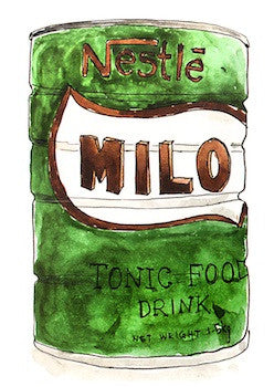 Malaysian Food | Milo Postcard  - Stickerrific