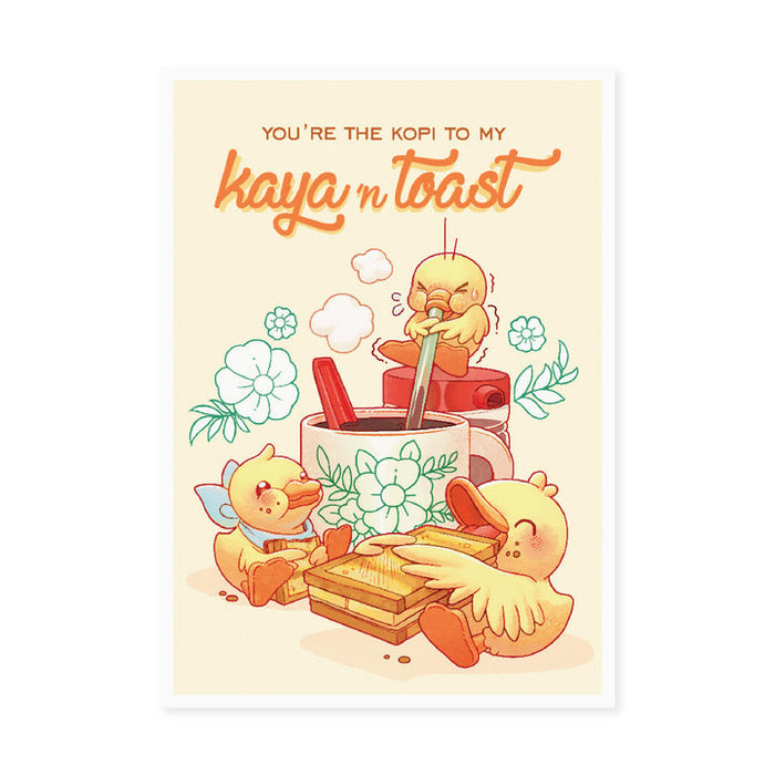 Loka Made Postcard // You’re the Kopi to My Kaya and Toast