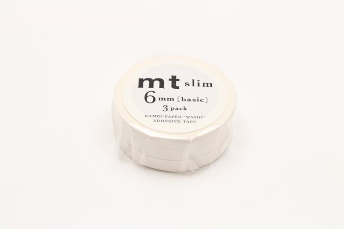 MTSLIM23R MT Slim Washi Tape // Matte White (6mm)
