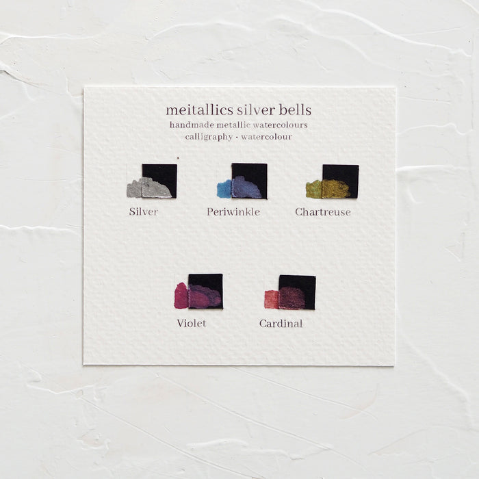 Meitallics Handmade Metallic Watercolor Set // Silver Bells