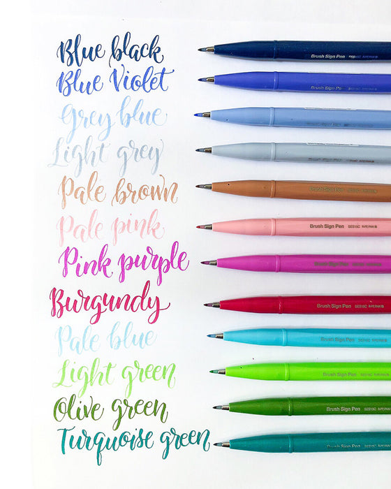 Pigment Tienerjaren meer en meer PASTEL COLORS] Pentel Fude Touch Brush Sign Pen — Stickerrific