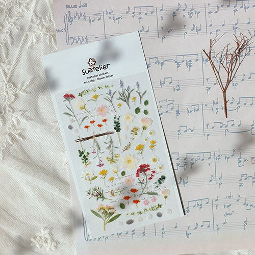 Suatelier Stickers | Flower Letter