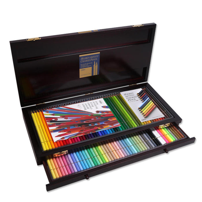Holbein Artists Color Pencils // 100 Colors in a Wooden Box