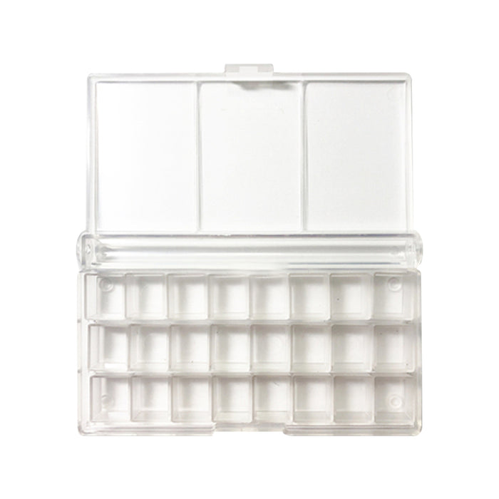 Transparent Watercolor Box with 24 Half Pans
