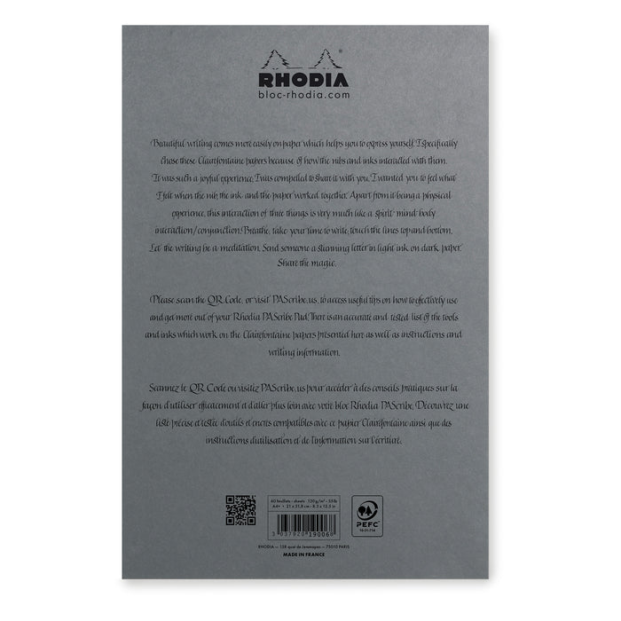 Rhodia A4+ PAScribe Pad (Carb’On/Grey Maya)