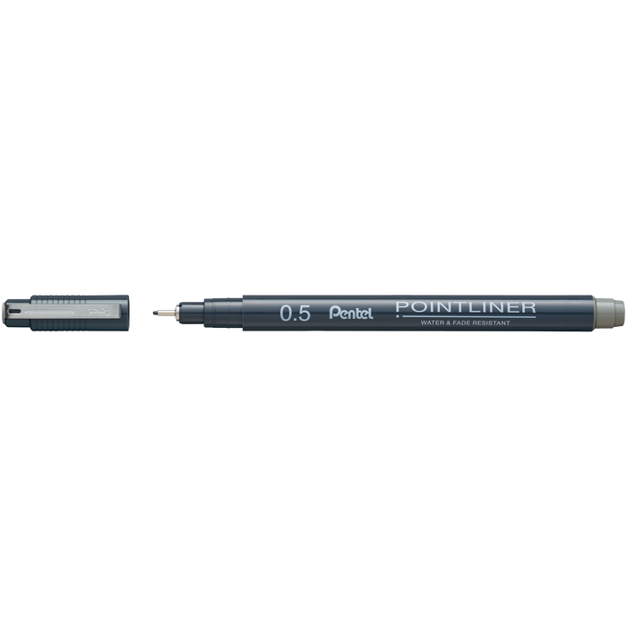 Pentel Pointliner Pigment Pen 0.5mm Grey/Sanguine/Sepia