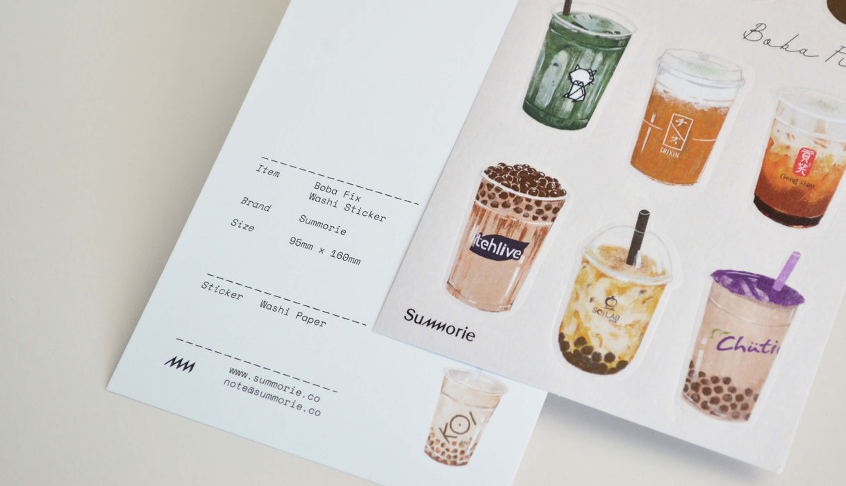 Summorie Washi Sticker Sheet // Boba Fix