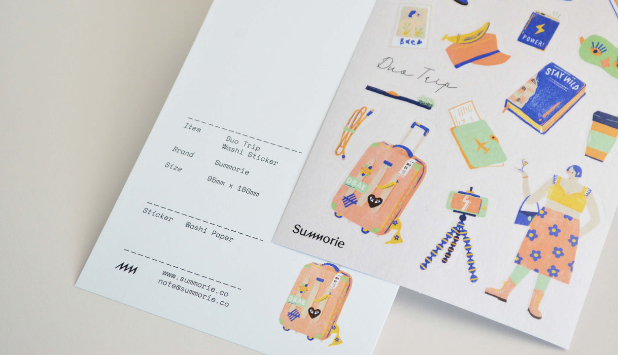 Summorie Washi Sticker Sheet // Duo Trip