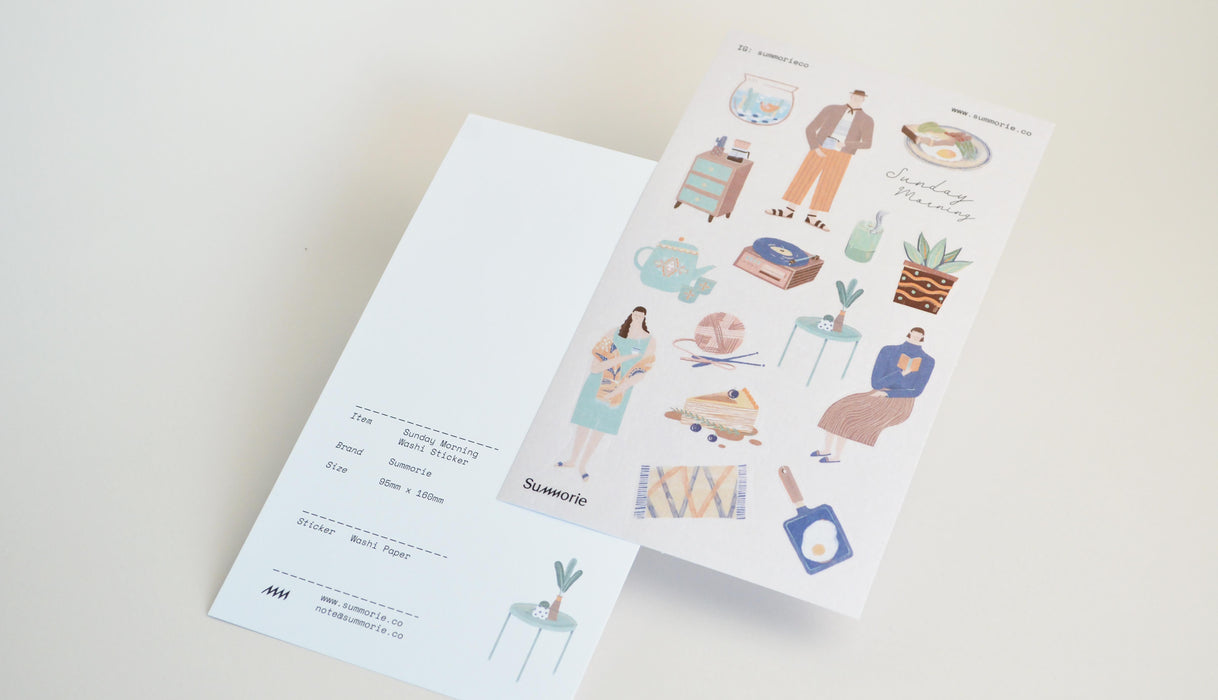 Summorie Washi Sticker Sheet // Sunday Morning