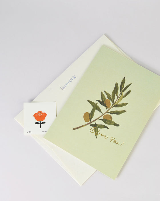 Summorie Greeting Card // Olive You
