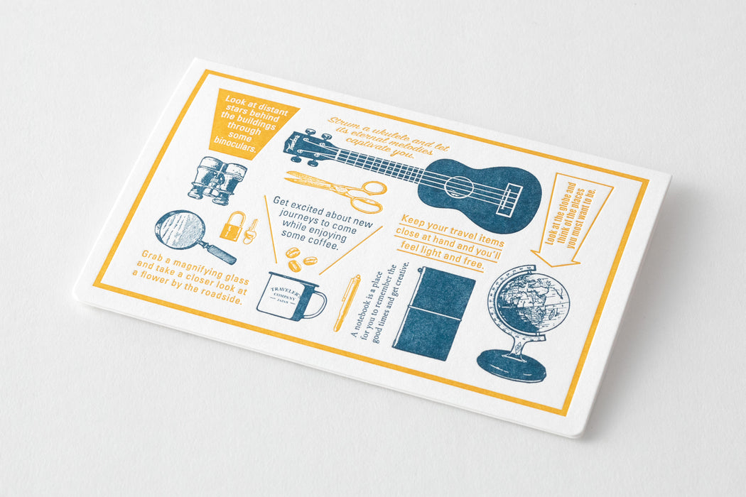 TRAVELER'S COMPANY Travel Tools Collection: Letterpress Card (Blue)