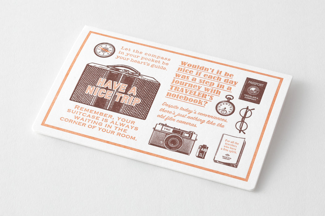 TRAVELER'S COMPANY Travel Tools Collection: Letterpress Card (Brown)
