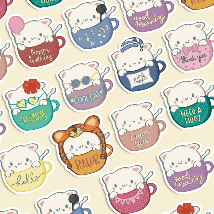 Sunny Stickers MY Sticker Pack // Tofu in a Cup