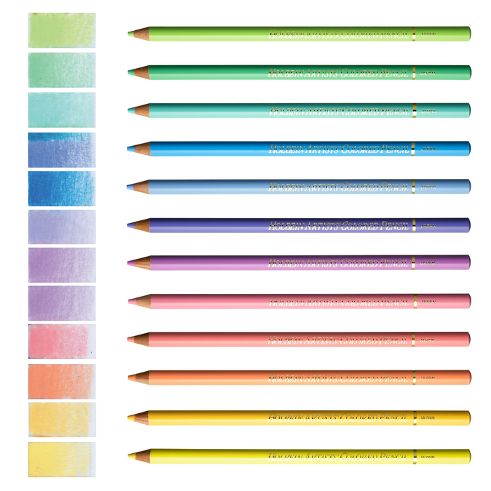Holbein Artists Color Pencils // 12 Colors (Pastel Tone)