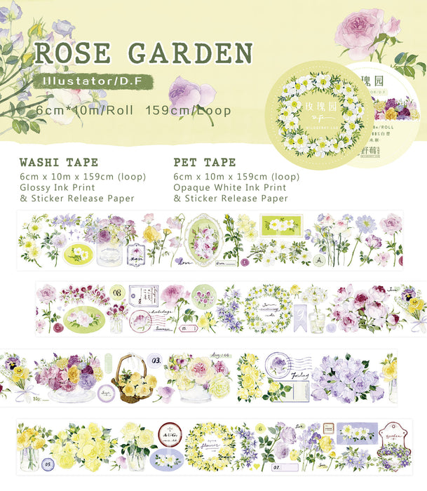 Wildberry Lab Washi Tape // Rose Garden