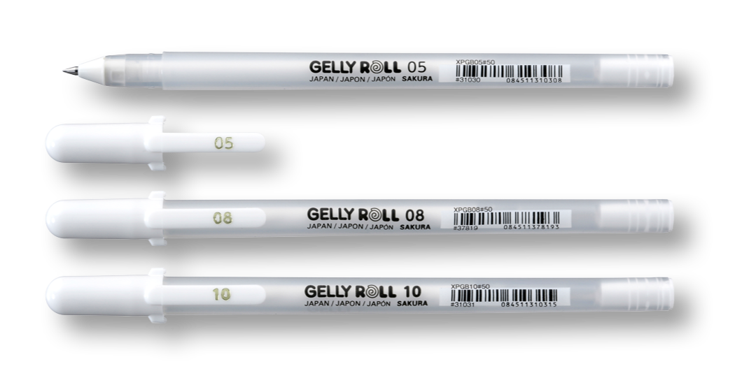Sakura Gelly Roll White Gel Pen (Fine/Medium/Bold)