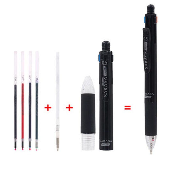Zebra SARASA Multi 0.5mm Mechanical Pencil + 4 Gel Multi Pen