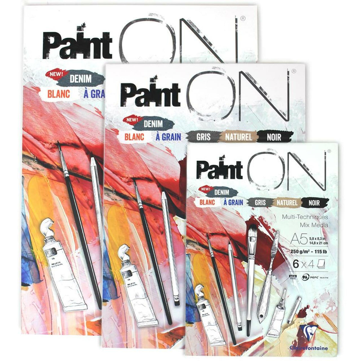 Clairefontaine PaintON NATURAL Mixed Media Pad A5 10 Sheets 250g 115lb Art  Paper