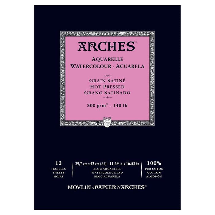 Arches Aquarelle Watercolour Hot Press Paper 300gsm
