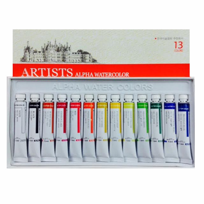 Alpha Artists Watercolors // 13 tubes