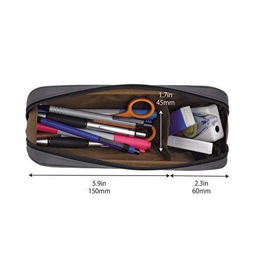 [NEW] Lihit Lab Twin Zip Multi Compartment Pencil Case
