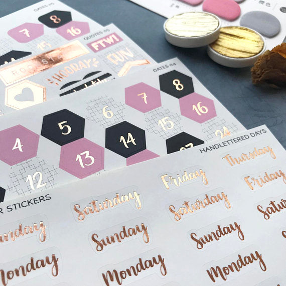 Artsunami Foiled Planner Stickers // Quotes 05