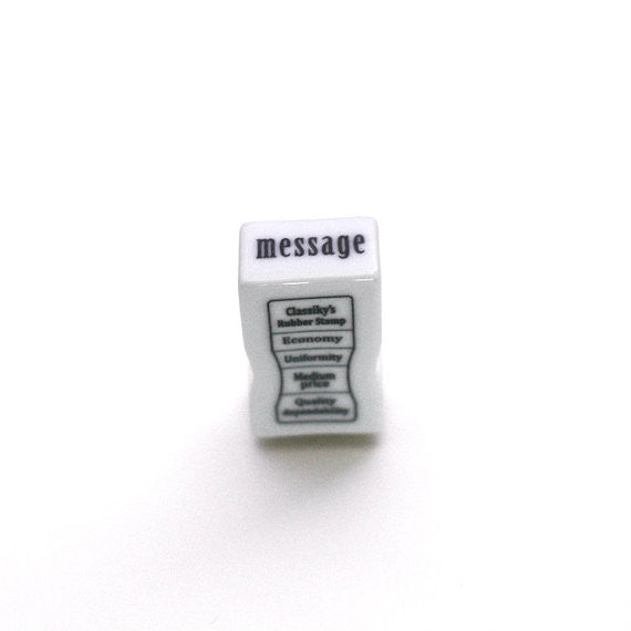 Classiky Porcelain Message Stamp