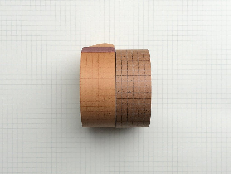 Classiky 30mm Kraft Paper Tape / Red Grid