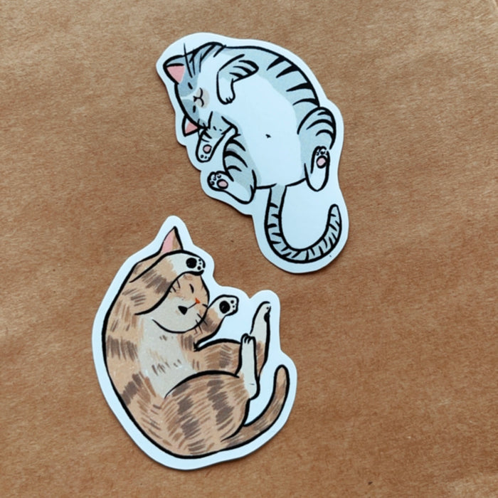 Leia and Chewie Sleeping Cats Stickers
