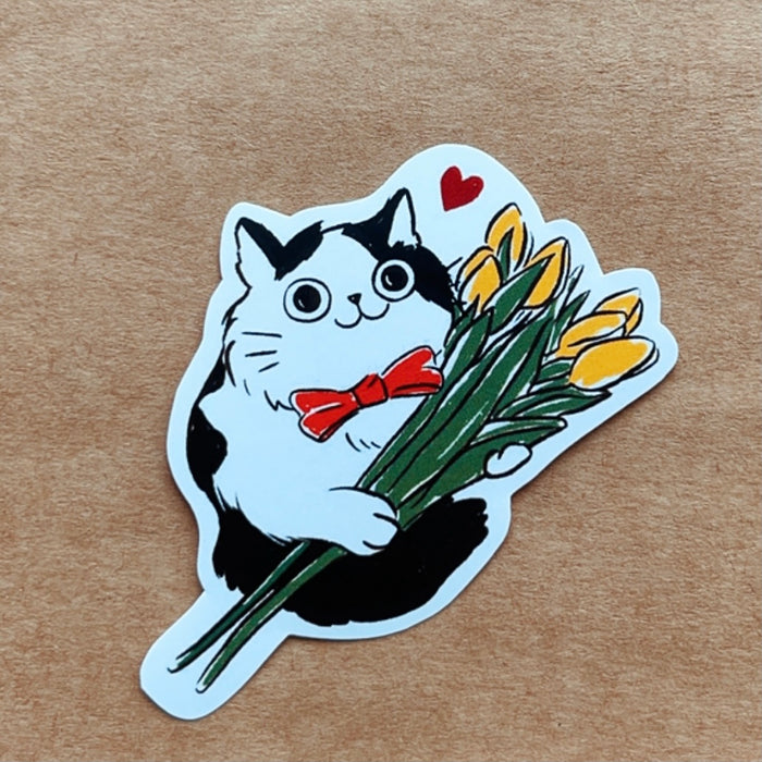 Han With Flowers Sticker