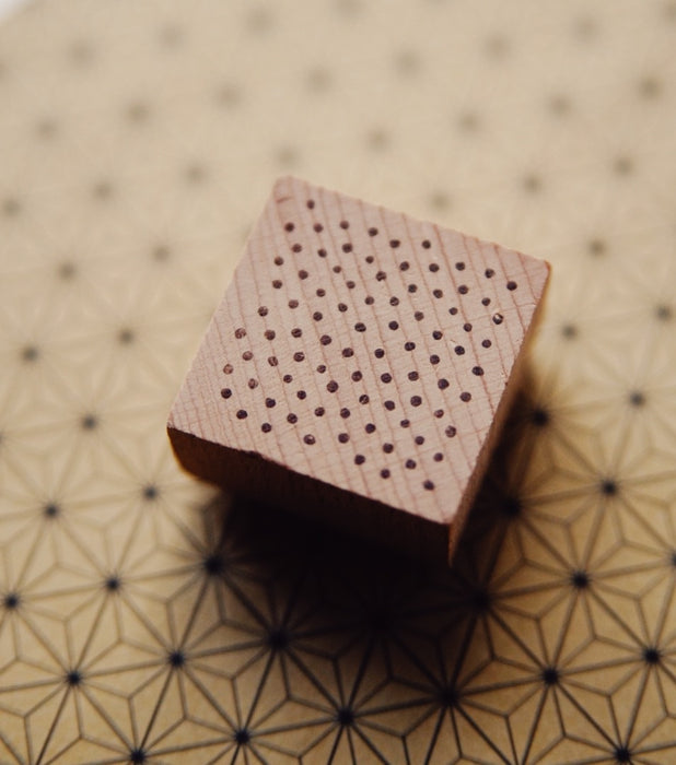 Hand Drawn Dots Square Rubber Stamp