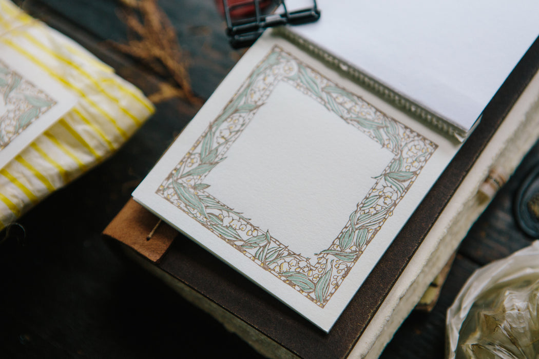 OURS Letterpress Label Book // Lily of the Valley Frame