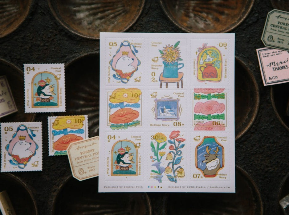 OURS Stamp Sticker Pack // Bedtime Story