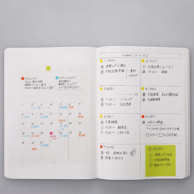 STALOGY 365 Days Undated Grid Notebook