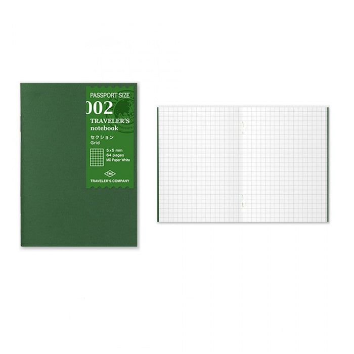 TRAVELER'S Notebook 002 Grid Refill // Passport