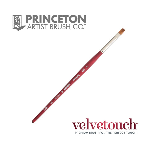 Princeton 3950 Velvetouch Synthetic Sable Brush // Flat Shader