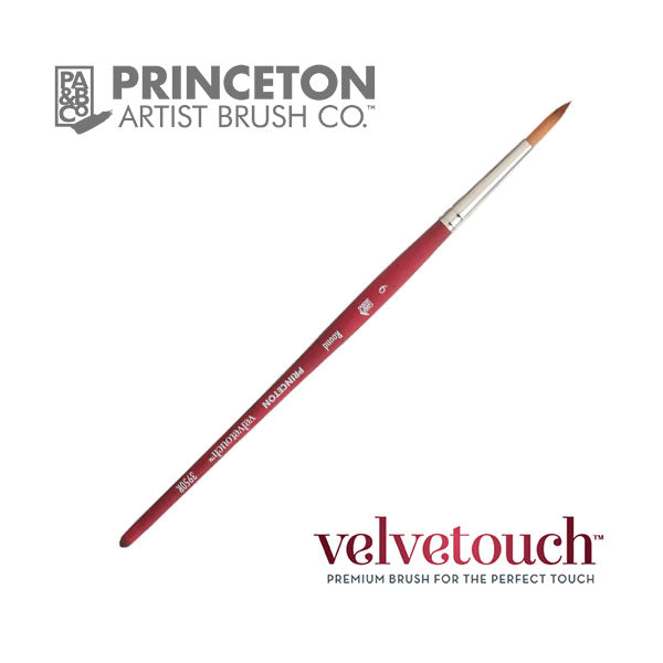 Princeton 3950 Velvetouch Synthetic Sable Brush // Round