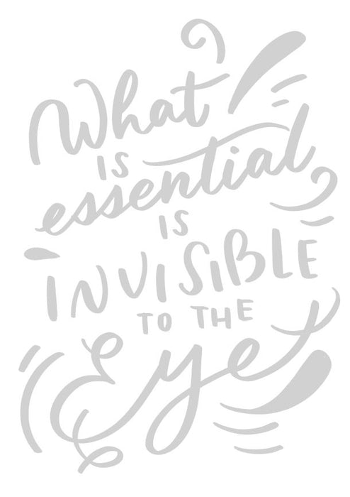 (FREE) Inspirational Quote Brush Lettering Printable: Invisible to the Eye