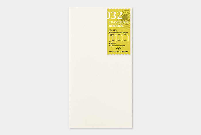 TRAVELER'S Notebook 032 Accordion Fold Refill // Regular