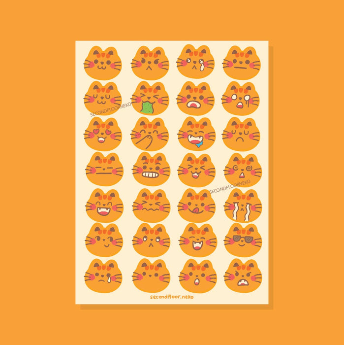 secondfloor.neko Sticker Sheet // Emeowjis Cats